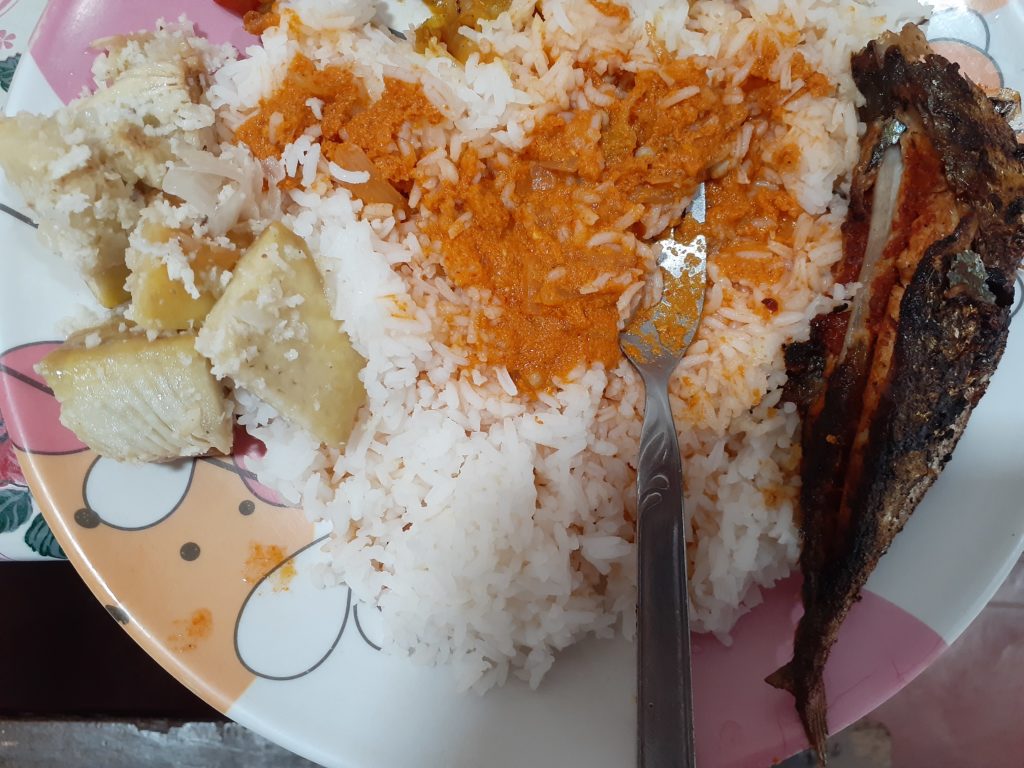 Goan Fish curry and rice