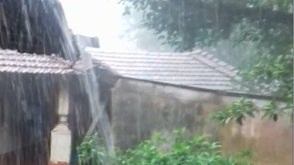Heavy monsoon rain in June and July